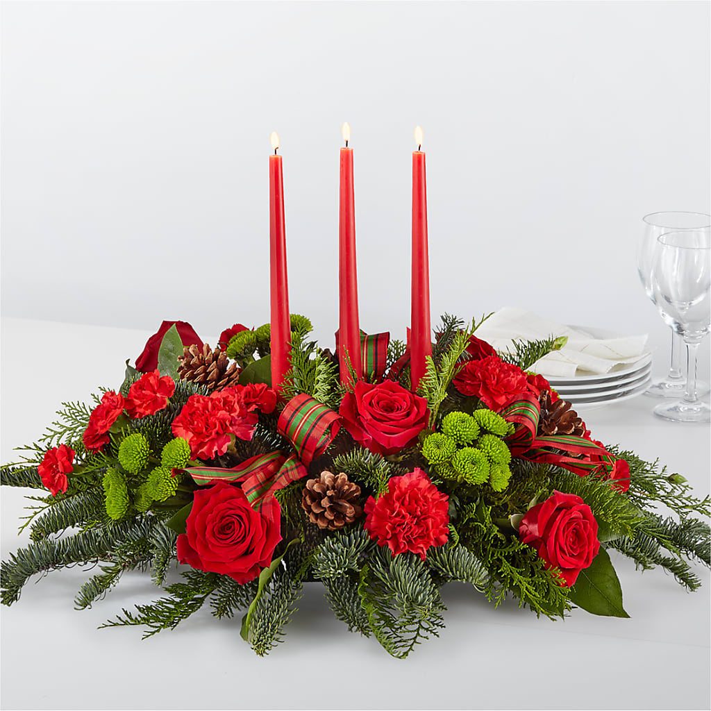 By the Candlelight Centerpiece – Amour Flowers, Frederick MD