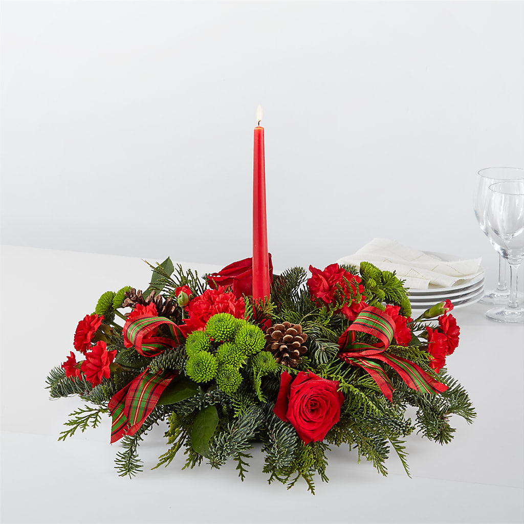 By the Candlelight Centerpiece – Amour Flowers, Frederick MD