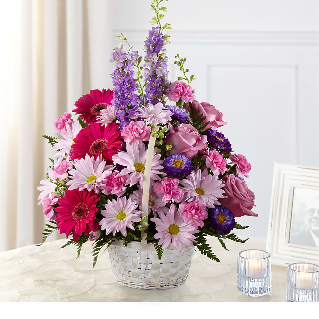 Pastel Peace Basket – Amour Flowers, Frederick MD