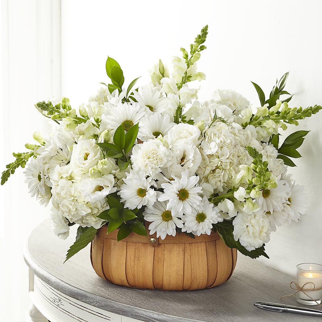 Pure Ivory Basket – Amour Flowers, Frederick MD