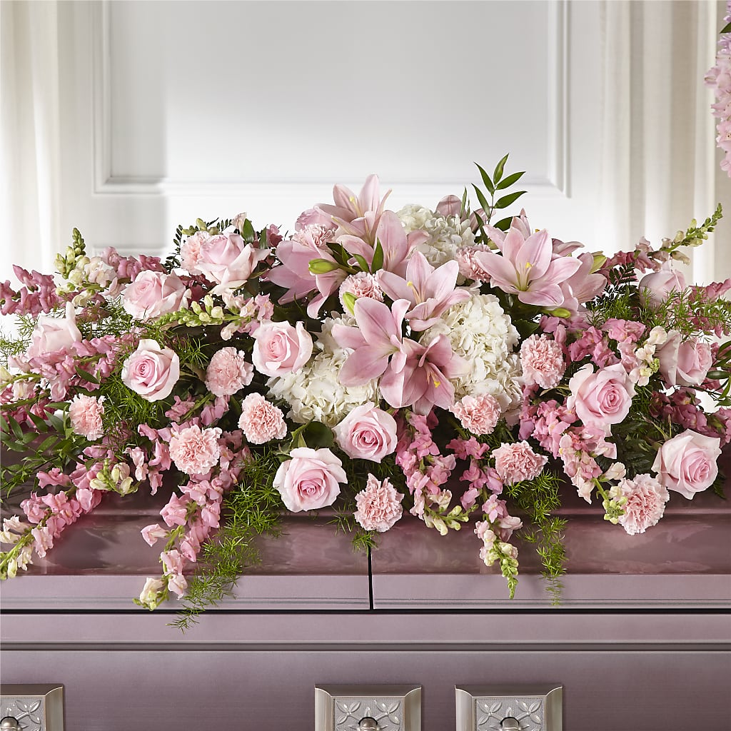 Life & Remembrance Casket Spray – Amour Flowers, Frederick MD