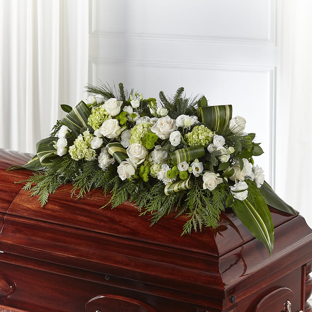 Hopeful Gesture Casket Spray – Amour Flowers, Frederick MD