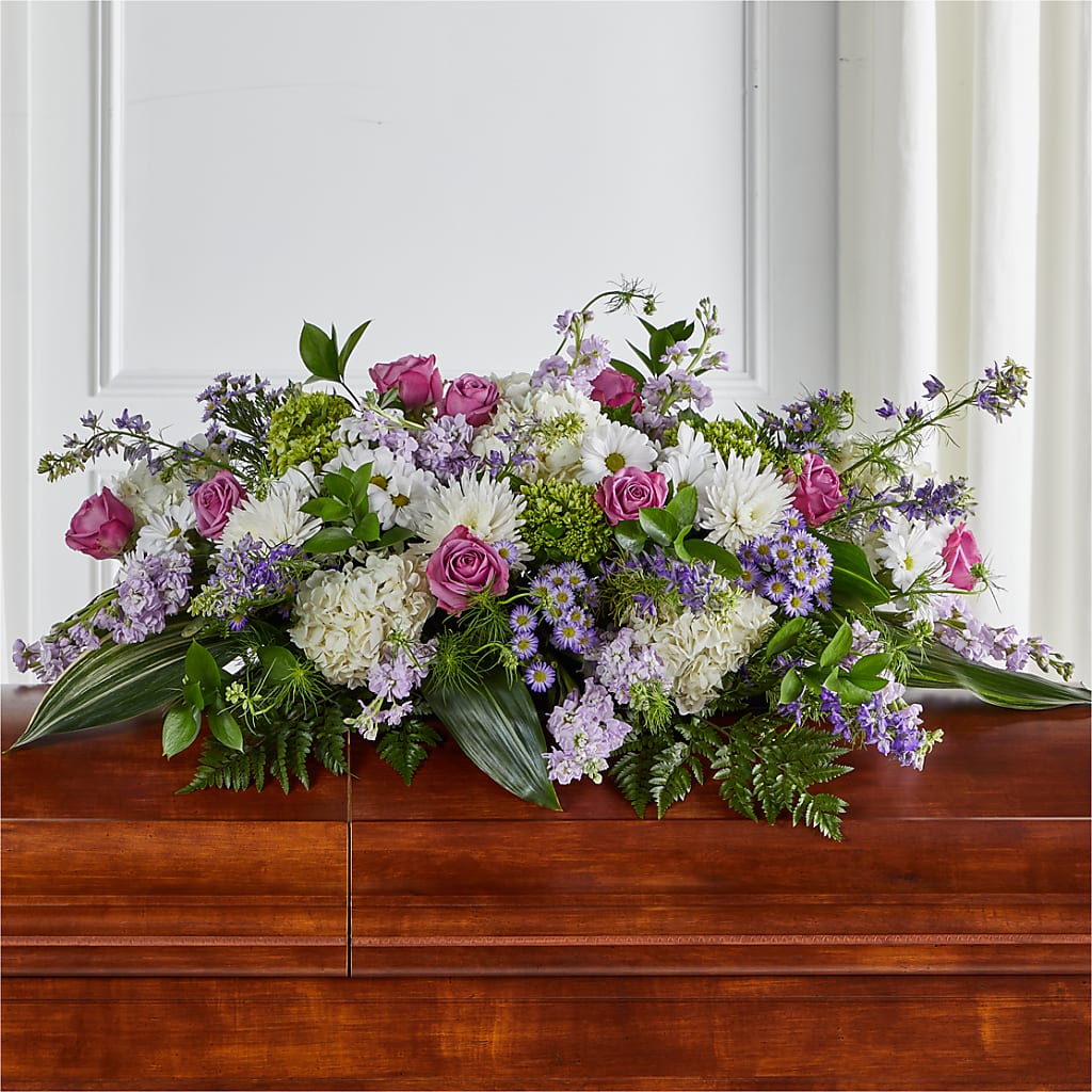 Meadows of Serenity Casket Spray – Amour Flowers, Frederick MD