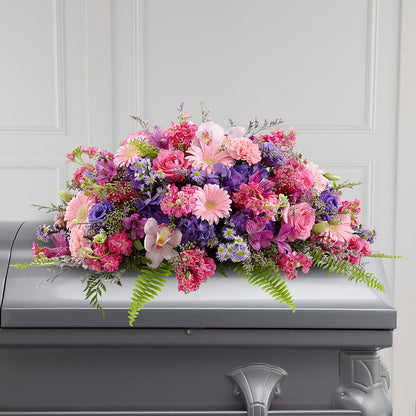 Glorious Garden Casket Spray –  Amour Flowers, Frederick MD