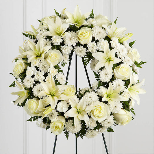 Treasured Tribute Wreath –  Amour Flowers, Frederick MD