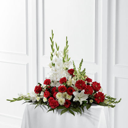 Crimson & White Arrangement –  Amour Flowers, Frederick MD
