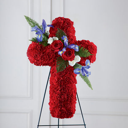 Faithful Hero Floral Cross –  Amour Flowers, Frederick MD