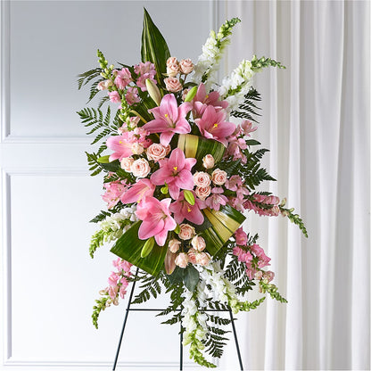 Elegant Embrace Standing Spray –  Amour Flowers, Frederick MD
