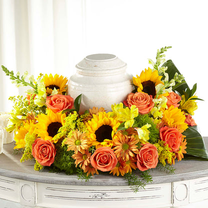 Faithful Sunflower Cremation Adornment –  Amour Flowers, Frederick MD