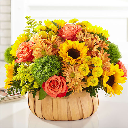 Harvest Sunflower Basket –  Amour Flowers, Frederick MD