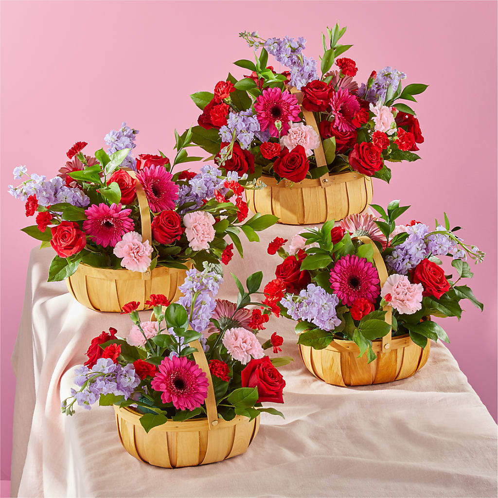 Pink Picnic Basket –  Amour Flowers, Frederick MD