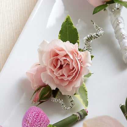Pink Spray Rose Boutonniere –  Amour Flowers, Frederick MD