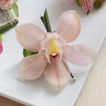 Pink Cymbidium Boutonniere –  Amour Flowers, Frederick MD