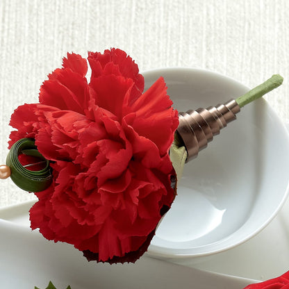 Red Carnation Boutonniere –  Amour Flowers, Frederick MD